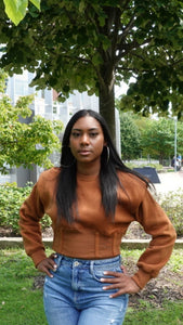 Detailed Rust Sweatshirt