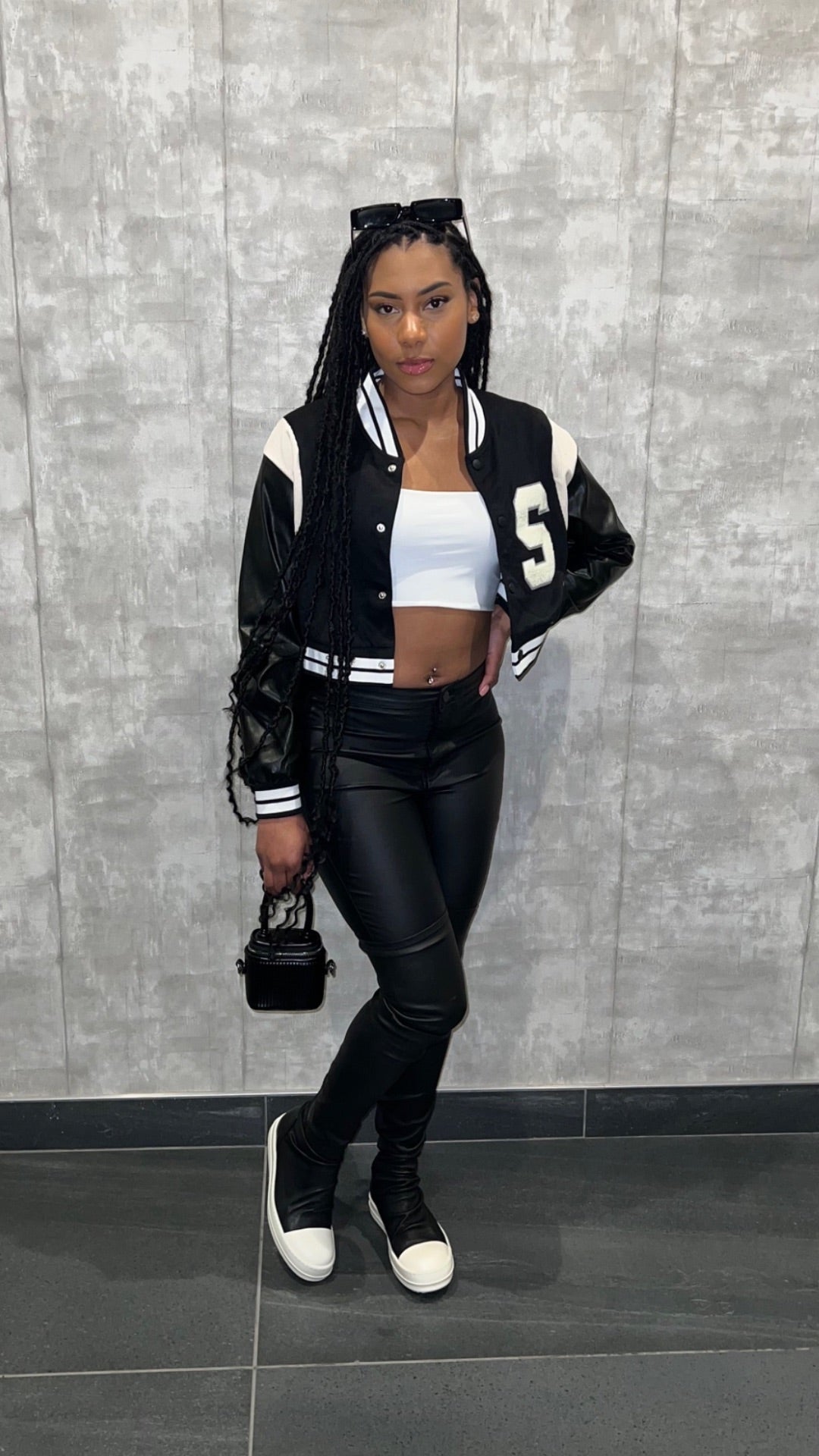 Sarai Cropped Varsity Jacket